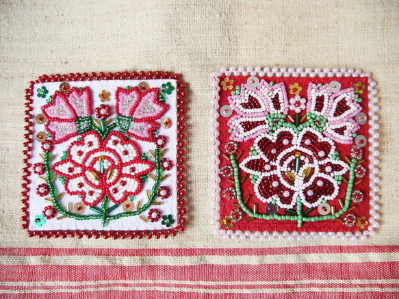 Carotaseg 珠繡套件 C) 玫瑰和康乃馨 第1張的照片