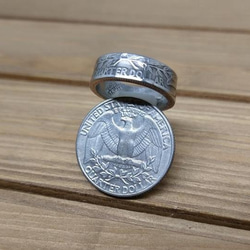 戴 硬幣戒指 COIN RING~25美分 QUARTER DOLLAR (經典入門款) 手工戒指 手做戒指 錢幣戒指 第2張的照片