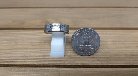 戴 硬幣戒指 COIN RING~25美分 QUARTER DOLLAR (經典入門款) 手工戒指 手做戒指 錢幣戒指 第3張的照片