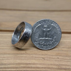 戴 硬幣戒指 COIN RING~25美分 QUARTER DOLLAR (經典入門款) 手工戒指 手做戒指 錢幣戒指 第6張的照片