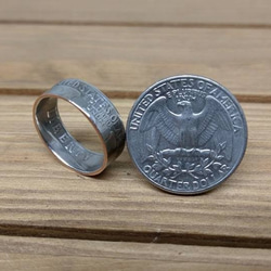 戴 硬幣戒指 COIN RING~25美分 QUARTER DOLLAR (經典入門款) 手工戒指 手做戒指 錢幣戒指 第7張的照片