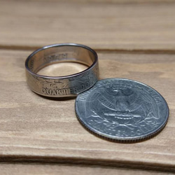 戴 硬幣戒指 COIN RING~25美分 QUARTER DOLLAR (經典入門款) 手工戒指 手做戒指 錢幣戒指 第10張的照片