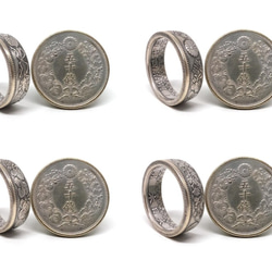 戴 硬幣戒指 COIN RING~日本旭日五十錢(銀幣) 手工戒指 手做戒指 錢幣戒指 第8張的照片
