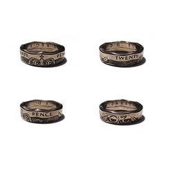 戴 硬幣戒指 COIN RING ~ 英國 20便士 波浪邊小皇冠造型 硬幣戒指 第10張的照片
