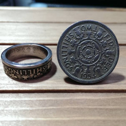 戴 硬幣戒指 COIN RING ~ 英國 兩先令 Shillings 硬幣戒指(皇冠造型)手工戒指 手做戒指 錢幣戒指 第8張的照片