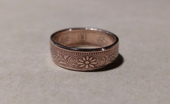 戴 硬幣戒指 COIN RING ~ 日本一錢銅幣戒指~~ 第3張的照片