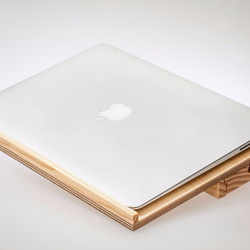 《石三木廠 》手作木製多功能筆記型電腦架,可同時放ipad iphone macbook 第5張的照片