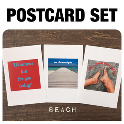 並べてオシャレな統一感のあるポストカード3枚セット Beach 1枚目の画像