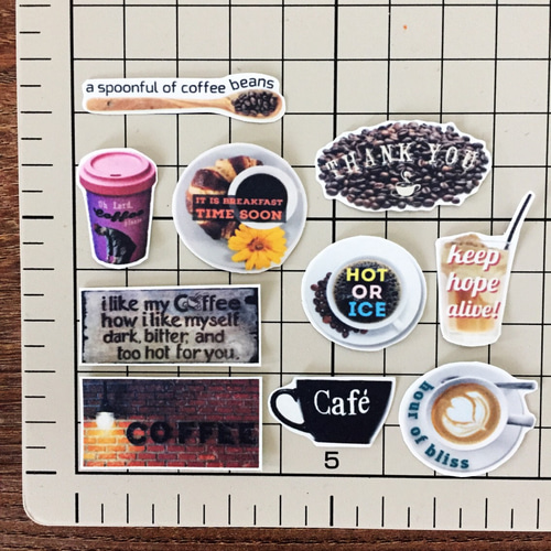 50枚！コーヒー1フレーズフレークシール シール・ステッカー mm 通販