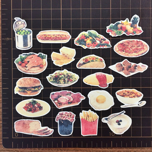 60枚！イラストフードフレークシール シール・ステッカー mm 通販