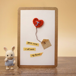 閃亮亮的愛之字字傳情-情人節專屬客製卡片 第2張的照片