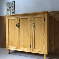 ハンドメイド下駄箱 ”Wipe tears” サイズオーダー 木製下駄箱 パイン