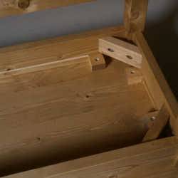 木製ベンチ 国産ハンドメイド カントリーベンチ オーダー可 ナチュラル家具 レトロベンチ パイン家具 7枚目の画像