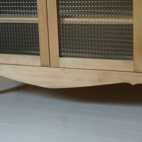ハンドメイド家具 食器棚ロータイプ サイズオーダー可