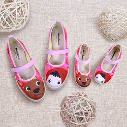 赤ずきんちゃん人形靴-ピンク（バラ）大人サイズ 3枚目の画像
