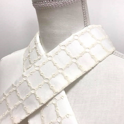 2692半幅帯＆豪華帯留め・根付・レース帯締め 化繊半幅帯 メッシュ 夏