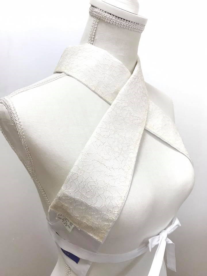 LILIA仕立て衿＆衿ベール/ゴールド・ネット・キラキラ・輝き・エレガント・（EV17002-2）