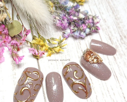 アンティークネイル ネイルチップ テープ付 ネイルチップ（つけ爪  