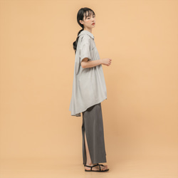 Departure_Departure Asymmetrical Shirt_20SF050_Gray Strip 3枚目の画像