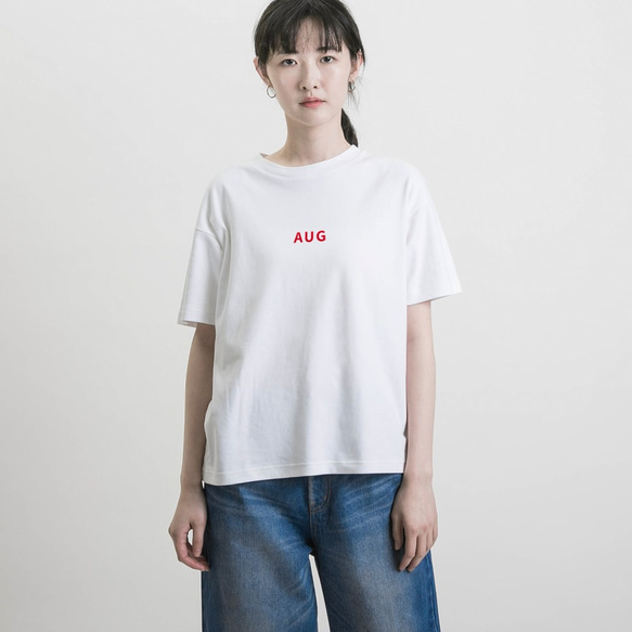 [春夏3月8月]誕生月Tシャツ_9SF004_White 4枚目の画像