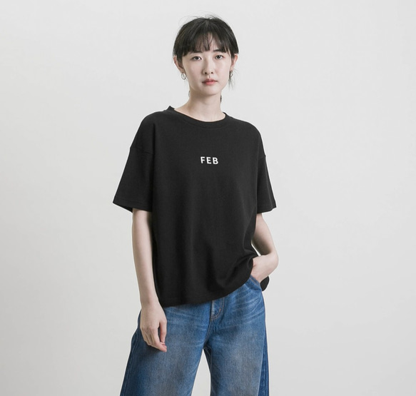 [秋冬9月〜2月]誕生月Tシャツ_9SF004_黒 3枚目の画像