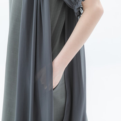 釉薬_色釉釉縫いドレス_20SF105_グレーグリーン 9枚目の画像