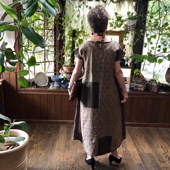 Antique Linen Kimono Remake Summer Dress 2枚目の画像