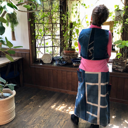 Vintage Indigo Work Jacket Remake Skirt 3枚目の画像