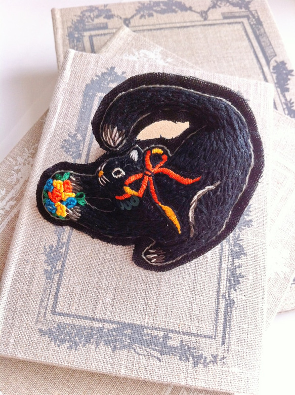 New!!#Black Cat pin broach "Tango" 2枚目の画像