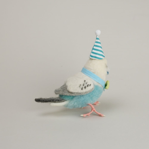 小鳥用羊毛製成的465號虎皮鸚鵡 第2張的照片