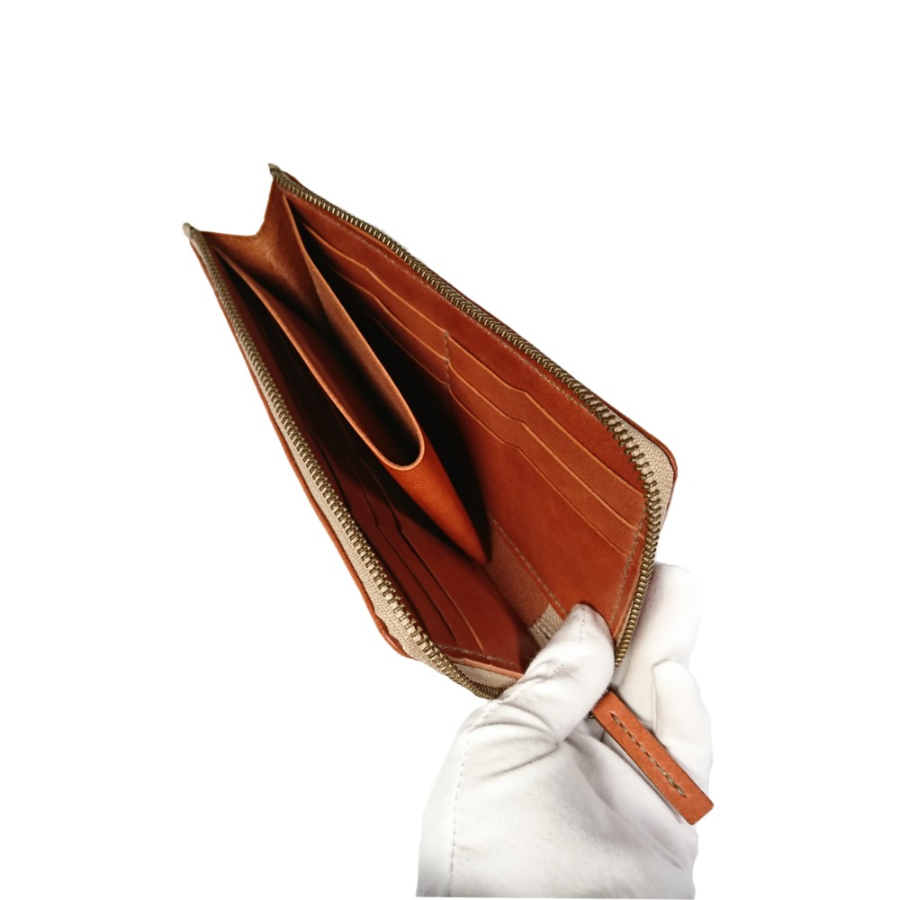 L字ファスナーの長財布　全８色《受注生産》手縫い