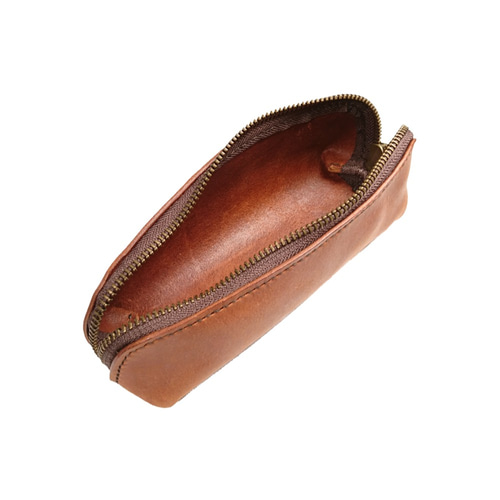 ワンダーミュー　小物入れ　ペンケース コロンとしたペンケース 全9色《受注生産》手縫い ペンケース 革