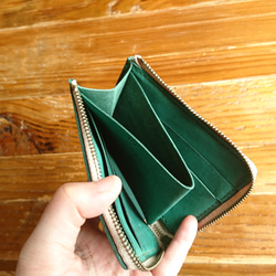 L字ファスナーの財布　全9色 《受注生産》手縫い 2枚目の画像