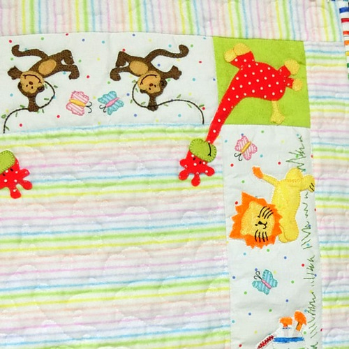 パッチワークキルト Monkeys&Giraffes タペストリー・壁掛け