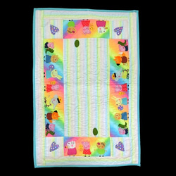 パッチワークキルト アルファベットピンク タペストリー・壁掛け