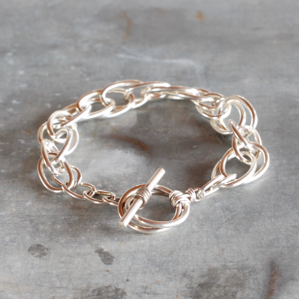 Spiral-SV925チェーンブレスレット