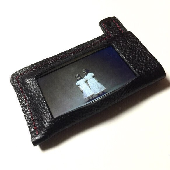 iPod nano第6.7世代レザーケース 黒 牛革ヌメシュリンク革 1枚目の画像