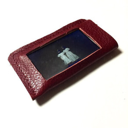 【現品処分500円】iPod nano第6.7世代レザーケース 赤 牛革ヌメシュリンク革 3枚目の画像