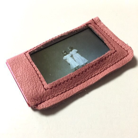 iPod nano第6.7世代レザーケース ピンク 革 1枚目の画像