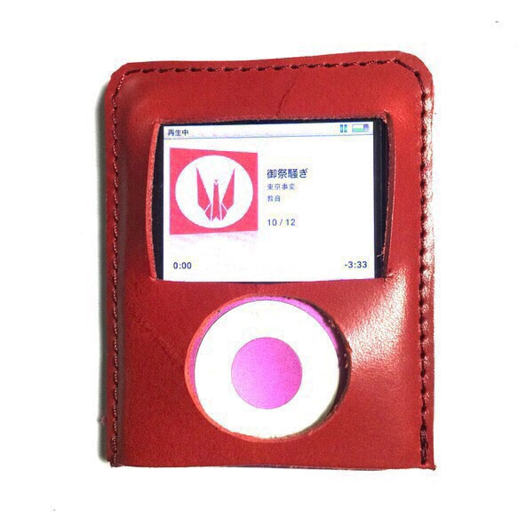 【栃木レザー】iPod nano 第3世代 牛革レザーケース 両耳 2枚目の画像