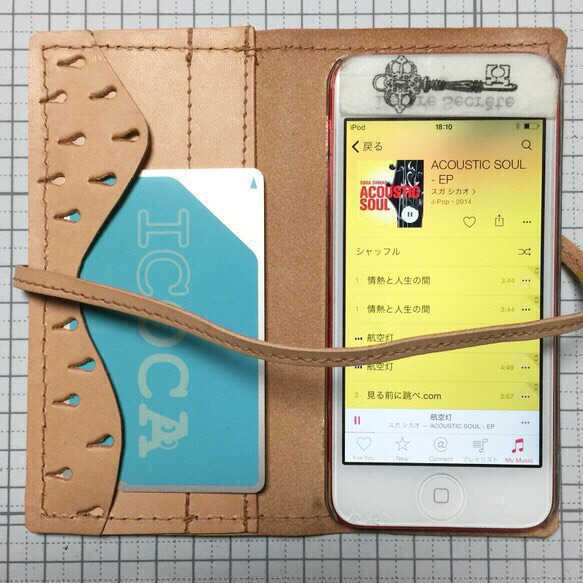 iPod touch ヌメ革レザーケース カバー 5枚目の画像