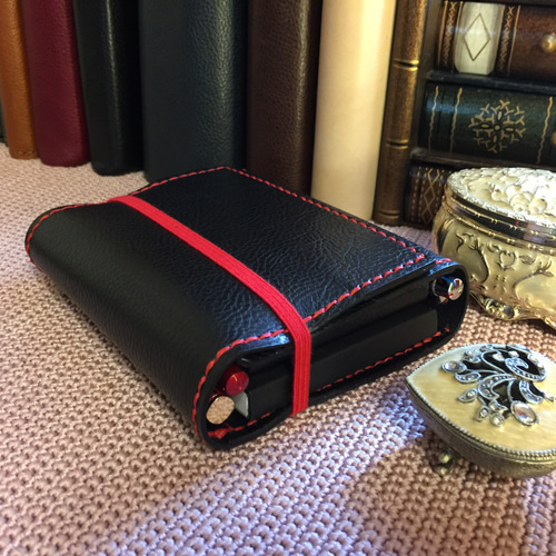 イタリアンレザー】牛革A7&B7メモパッドケース フラップ式ゴムバンド留