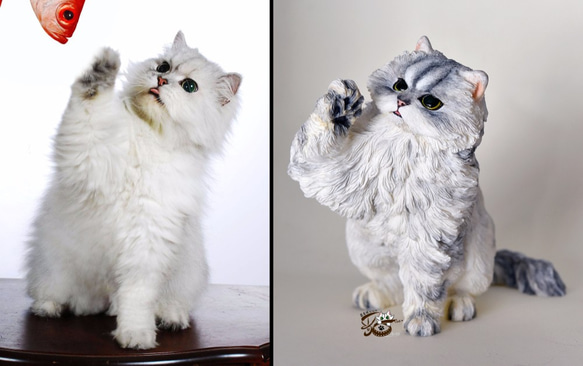 【Yinyingmeow】ChinchillaCat1 / 2th×Sculpture×モデルデコレーション▲Chinchill 5枚目の画像