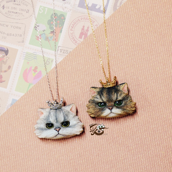 【YinyingMeow】ChinchillaCat×Crown×Necklace▲ChinchillaCat 2枚目の画像