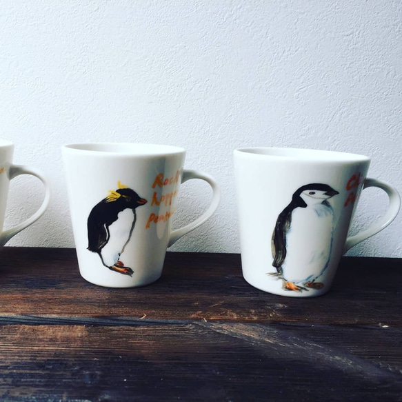 完売御礼 Chinstrap penguin original mug ヒゲペンギン マグカップ 3枚目の画像