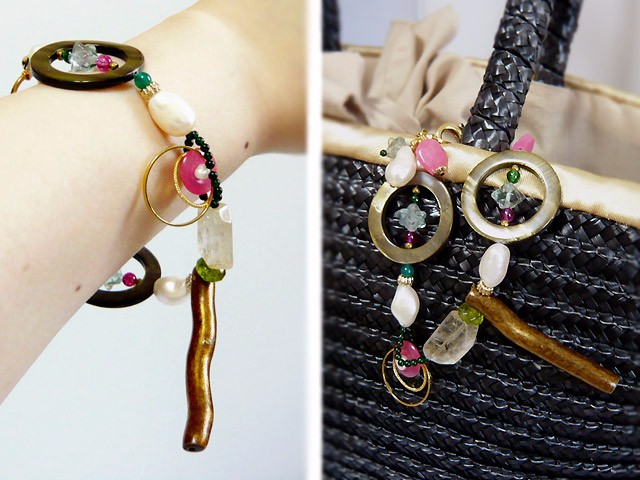 ネイチャーマテリアル　バッグチャームorブレス