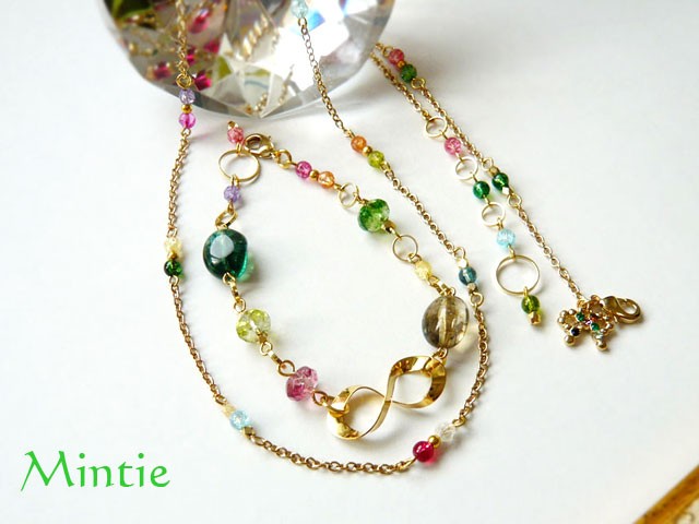 ネオンカラーストーン　ネック＆ブレス