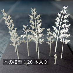 紙の樹木模型キット　006竹（26本入り） 1枚目の画像