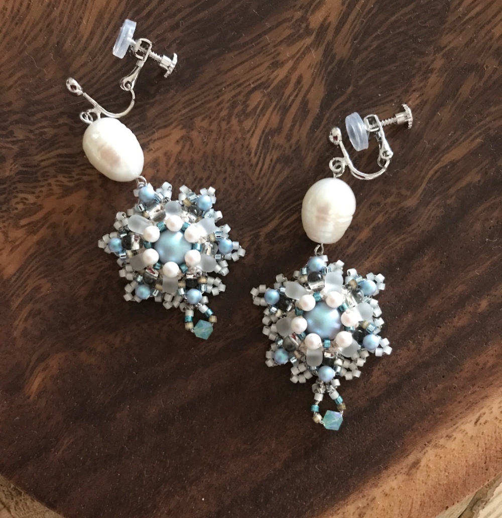 雪の結晶/イヤリング/1052