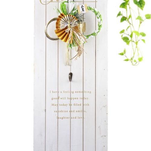 お正月飾り 】 扇子と水引のしめ縄飾り しめ縄・しめ飾り Atelier E